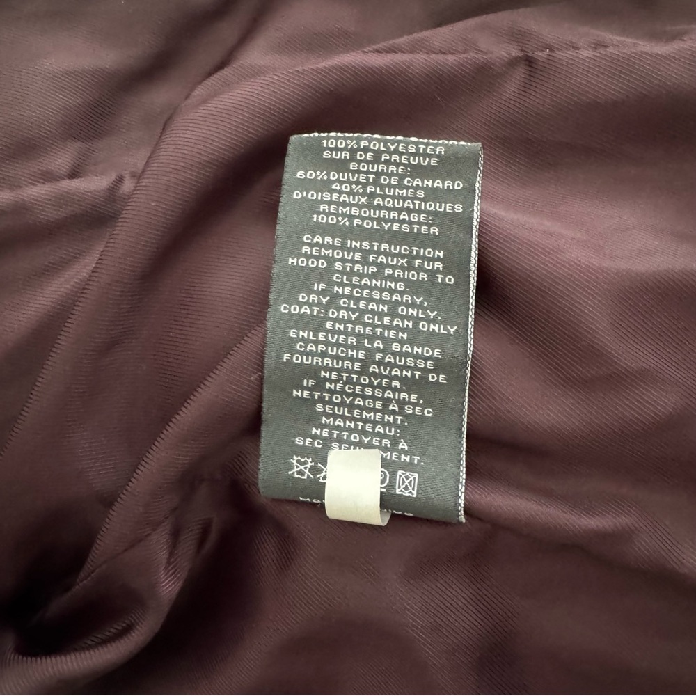Vince Camuto Maroon Winter Jacket with Faux Fur Hood Size Medium - Picture 10 of 10